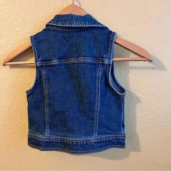 Cat & Jack Collared Denim Vest - Picture 3 of 5